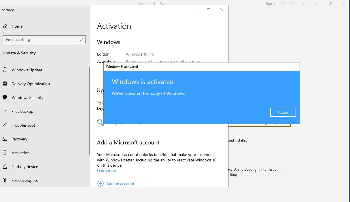 PRODUCT ACTIVATION FOR WINDOWS visual data 4